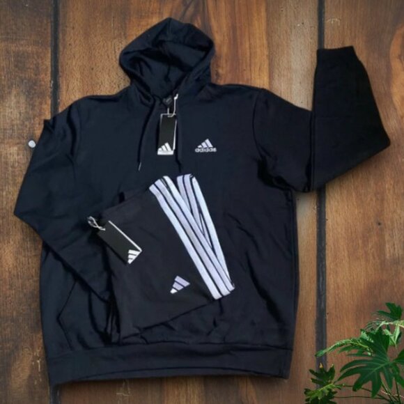 NWT 2x adidas hoodie sweatshirt and leggings matching outfit women set bundle - Picture 1 of 4